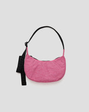 Load image into Gallery viewer, BAGGU Small Nylon Crescent Bag - Azalea Pink
