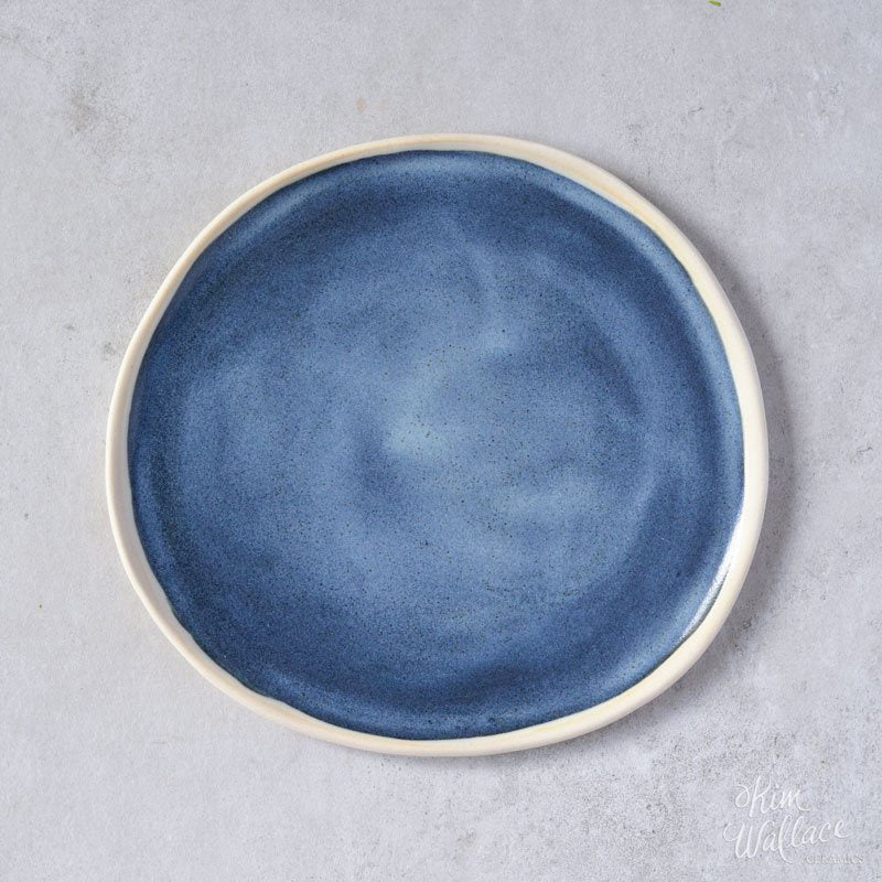 KIM WALLACE Pebble Bread Plate - Stormy Blue