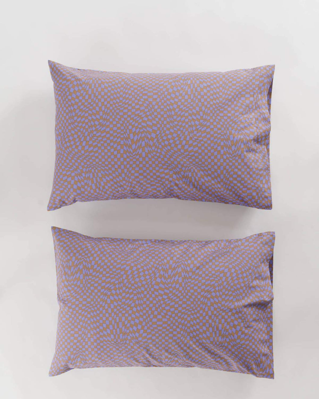 BAGGU Pillowcase Set of 2- Lavender Trippy Checker
