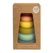 Load image into Gallery viewer, O.B. DESIGNS Rainbow Silicone Stacker Tower
