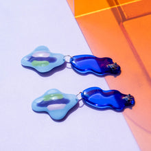 Load image into Gallery viewer, FUNKY FUN YOU New Wave Earrings - Electric Blue
