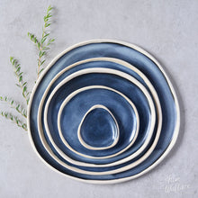 Load image into Gallery viewer, KIM WALLACE Pebble Bread Plate - Stormy Blue
