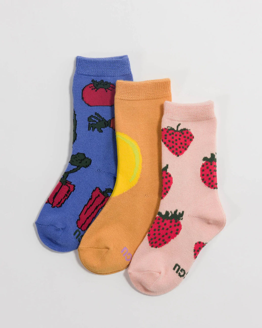 BAGGU Kids Crew Socks - Fruit & Veggies