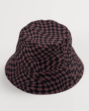 Load image into Gallery viewer, BAGGU Bucket Hat - Black Trippy Checker

