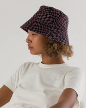 Load image into Gallery viewer, BAGGU Bucket Hat - Black Trippy Checker
